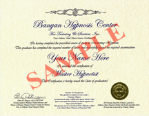 Master Hypnotist Certification Certification